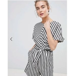 NWOT Warehouse Romper Striped Romper - Size 10